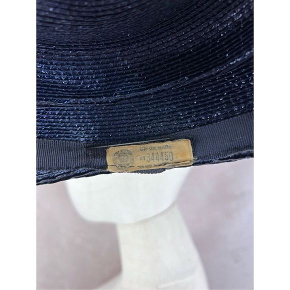 Vintage 1960s Navy Pill Box Hat - Picture 7 of 7